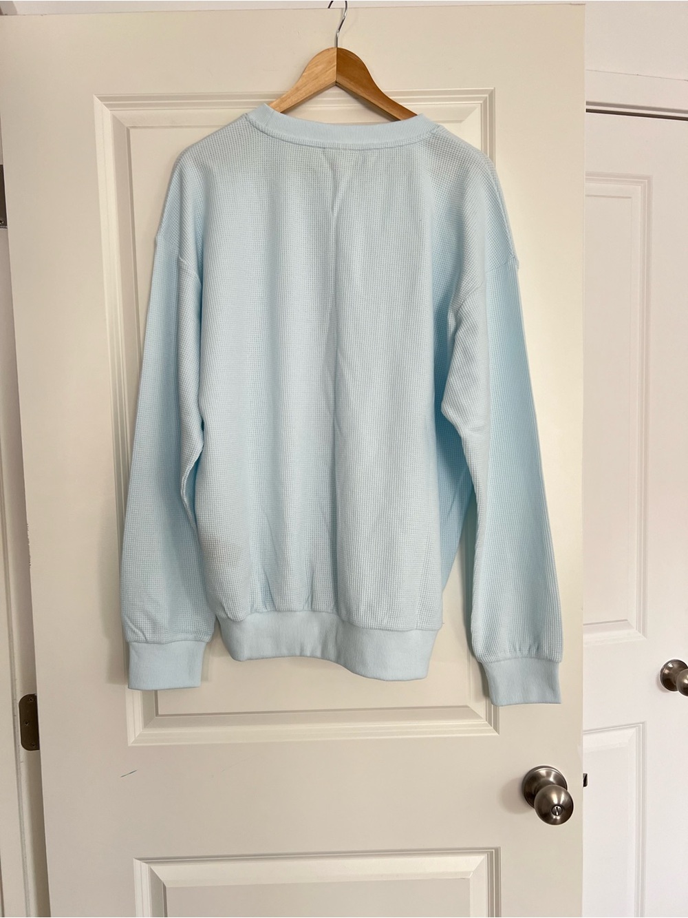 Light Blue Relaxed Crewneck Pullover - Picture 2 of 5